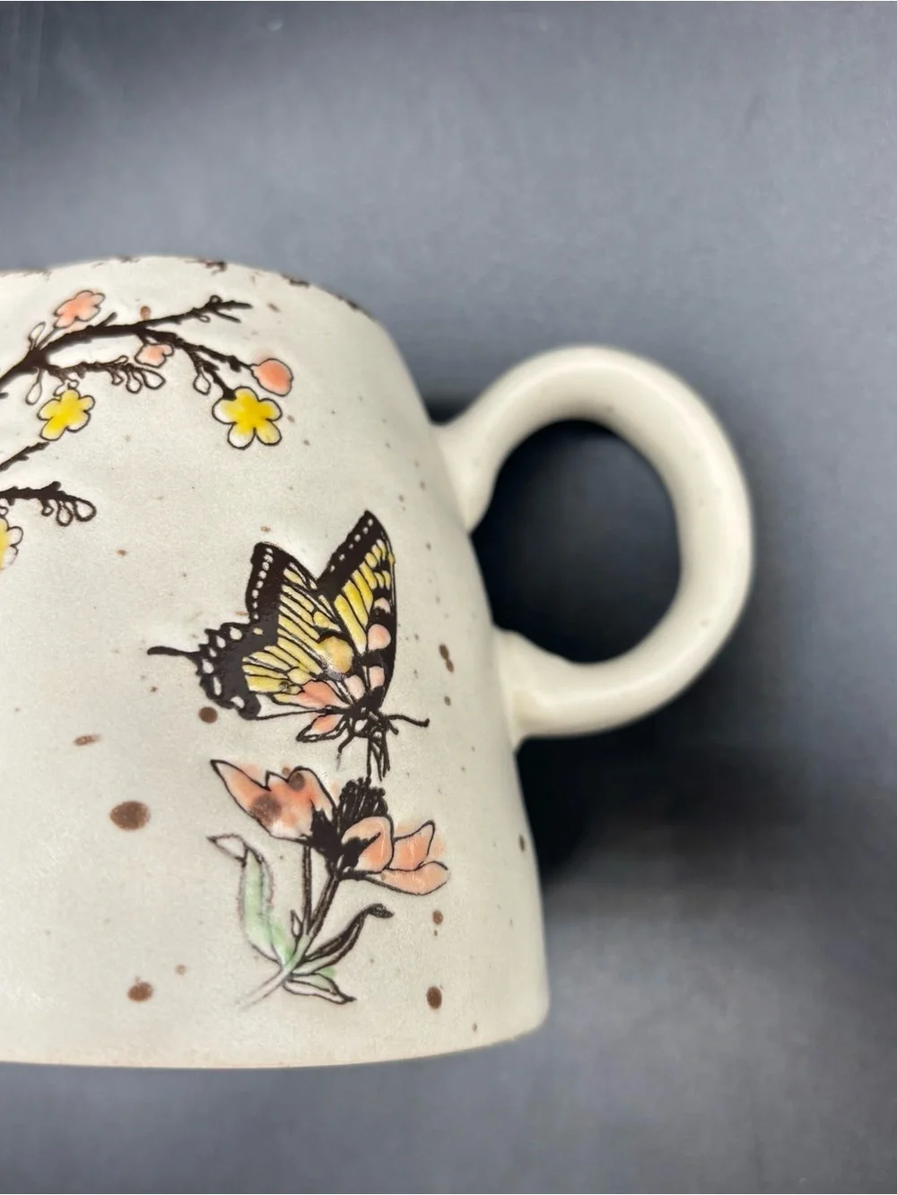 Spectrum Designz Sugar Bowl Creamer Plate Set Bunny Butterfly Flowers Farmhouse